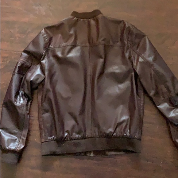 Rogue State Brown leather bomber jacket - Picture 2 of 3
